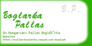 boglarka pallas business card